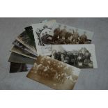 Military Unit Camp RP Postcards WWI era, a fine range, mostly RP's including sub-units with