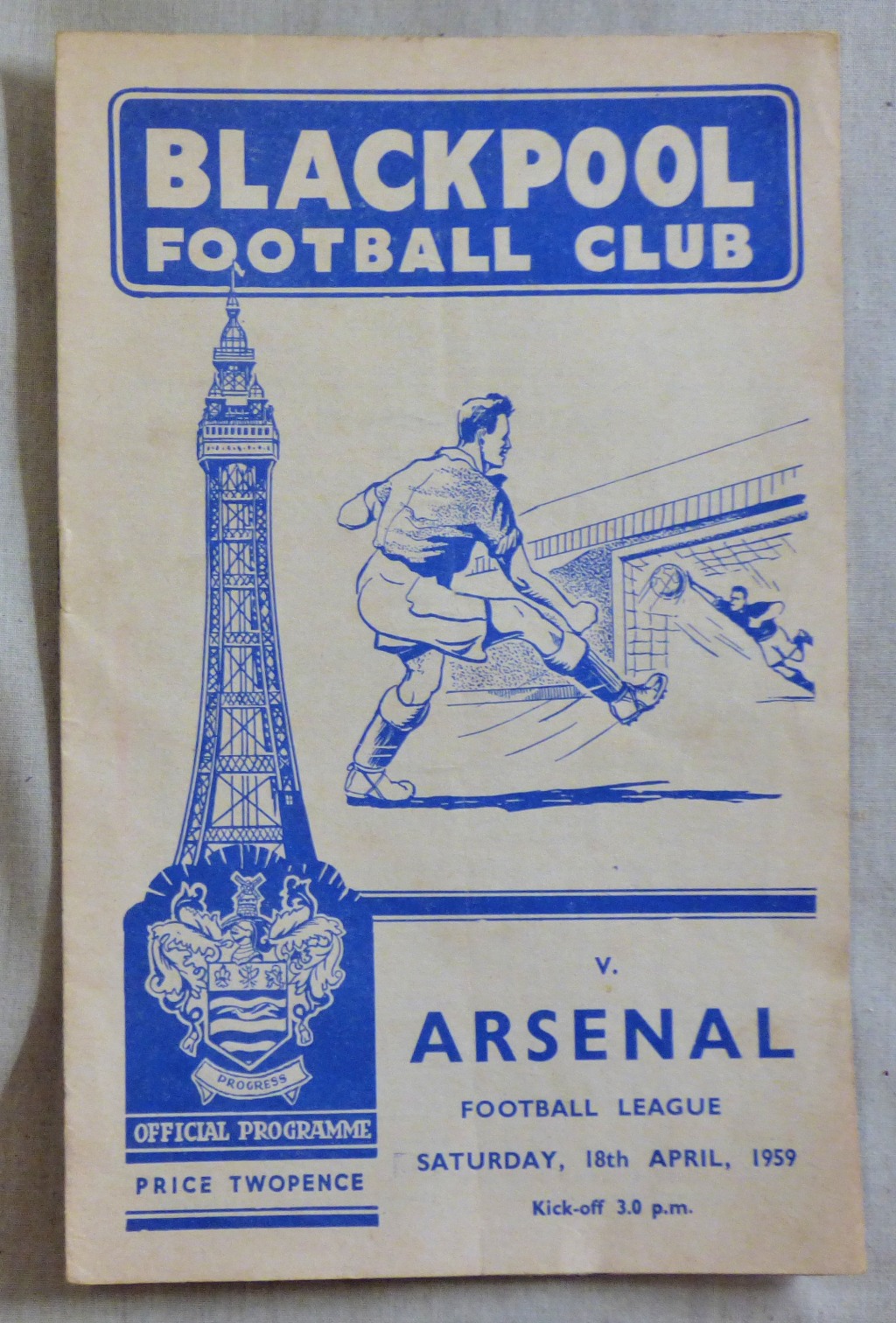 Blackpoll Football Club v Arsenal 1959