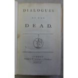 Dialogues of the Dead by George Lyttelton, Baron. London, Printed for W. Sandby, MDCCLX [1760]. An