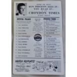 Crystal Palace football Programme 1967 v Ipswich Town