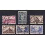 French 1929 views part fine used set. SG 472, SG 473a x2 and SG 474a x2