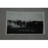 Oxney Camp Fire 1929 Fine RP Postcard - blazing tents