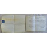 Royal Household Appointments-A pair of vellum documents, one appointing Timothy Spencer as 'youngest