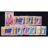 France (Council of Europe) unmounted mint range of 15 values ex C1-C19