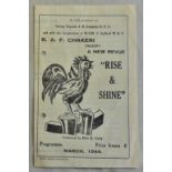 RAF Chakeri - Present a new revue 'Rise & Shine' - producted by Dan D Gray March 1944- price annas 4