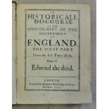 An Historical Discourse of the Uniformity of the Government of England. The First Part. From the