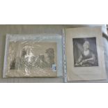 (15) early 19th cent- prints would frame up nicely