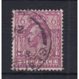 Great Britain 1920-6d reddish purple, perf 14, fine used (SG285a) scarce