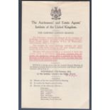 1943 17th February Auctioneers and estate agents A.G.M. With annual report.