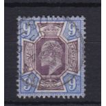 Great Britain 1902-10 9d dull purple and ultramarine, SG 250, very fine and cds, superb (1903)