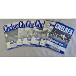 Chelsea Football Club Programmes 68 v West Brom; 69 v Everton, Stoke City, Notts Forest, Tottenham