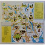 Lake District 1950's-Maps 1/- colour map by Jarrold and Sons Norwich.