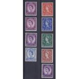 Great Britain 1960-67-Crowns Phosphor (610-616ab) MNH (8 values) Cat 48