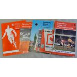 Swindon Town Football Club 1963-73 7 programmes