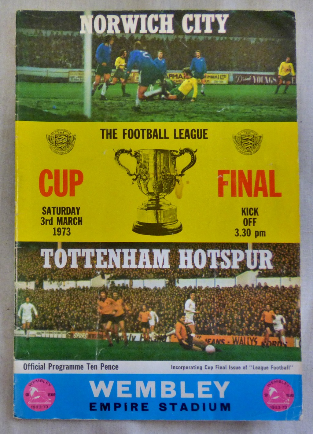 Norwich City v Tottenham Hotspurs The Football League Cup Final 1973