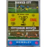 Norwich City v Tottenham Hotspurs The Football League Cup Final 1973