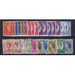 Great Britain 1960-67-Crowns phosphor (610-618a) 25 values fine used Cat 38