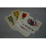 Military Medals - a fine range of medals on postcards, many by Wildt & Kray (10)