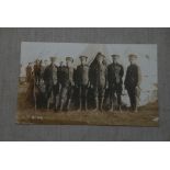 East Kent Regiment (Buffs) WWI Fine RP Soldiers at camp, weapons stacked