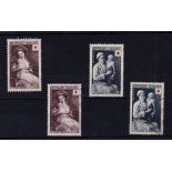 France 1953 Red Cross Fund S.G. 1191-1192 Mint and used sets. Cat £50+