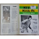 Kevin Keelan Testimonial Match Norwich City v Ipswich Town 1974