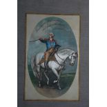 American 1909 Postcard showing George Washington on horseback "First in War, First in peace and