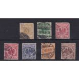 Germany 1889-1900 Definitive's fine used selection of 7 stamps. Noted SG 51 Lake brown, cat value £