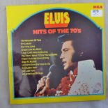 Elvis-'Hits of the 70's' LP-1 7527 RCA-Orange label sleeve need sticking 0 vinyl in excellent