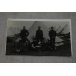 East Surrey Regt (6th BN, T.F.) WWI Fine RP Drummer at Camp with Drum, Dog and Cat!