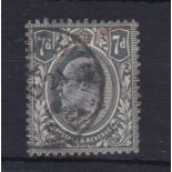 Great Britain 1911-13-7d slate-grey, variety (SG305) (Spec M38 (11) fine used.
