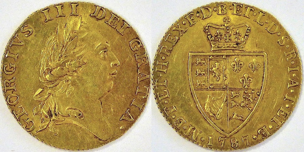 Great Britain 1787-Gold George III Guinea, EF S 3729.