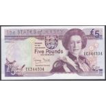 Banknote - Jersey 1993 £5 George Baird, 'EC' P21a, Unc