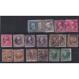 U.S.A. 1894-1895- definitives dup and shades SG251,252,255,257,SG259,260 used Cat £180+