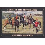 Mounted Branches Colour Postcard "Types of the British Army - Mounted Branches" posted 1914 from