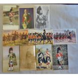 Black Watch - Good Range with Harry Payne (3) RP's. KGV, Pipe Major etc (10)