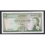 Banknote - Jersey 1963 £1, "B" Signature 1, Padgham GVF