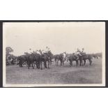 Cavalry WWI era RP Postcard, written on the back "This is what is called Horseback wrestling". A goo