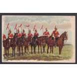 5th Dragoon Guards Colour Postcard by F. O'Beinne