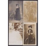 Bicycles - 1906/7 - Four early Photographer Postcards - Early bicycles (4)