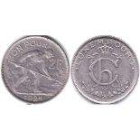 Luxemburg 1924-Two Francs, uncirculated, KM36