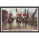 7th Dragoon guards (Princess Royals) Colour postcard 'Colour and Escort', made by Beagles posted