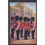 Honorable Artillery Company - The Colours and Colour Guard, fine colour postcard (Tucks)