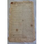 The London Gazette published by Authority Sept. 13 to Sept. 17 1688 announcement of the birth of the