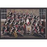 6th Dragoon Guards Band Colored Postcard, pre WWI