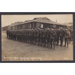 Royal Garrison Artillery - No.3 Coy - Fine RP postcard - 'Back from Route March' - on Parade