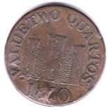 Gibraltar(Token) 1810-2 quartos token, KM Tn 4.2, GVF-Rev dig