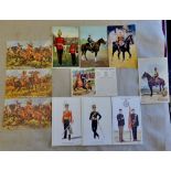 The Dragoon Guards and Hussars - Colour Postcards including: Tuck's Oilettes, 10th Hussars, 1st