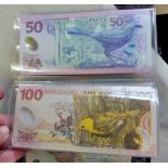New Zealand 2002 Banknotes set Special Edition, all prefixed AA 02000401, 5,10,20,50 and 100
