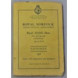 Royal Norfolk Show June 27 & 28 1956 catalogue staple rust plan intact pp 371