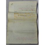 Lancashire Preston conveyance document 8th September 1908 (draft) Sir W E M Tomlinson Bart to the